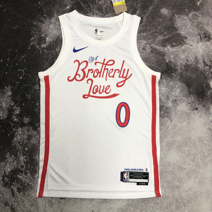 Philadelphia 76Ers City Edition White #0 MAXEY NBA Season Jerseys 2023