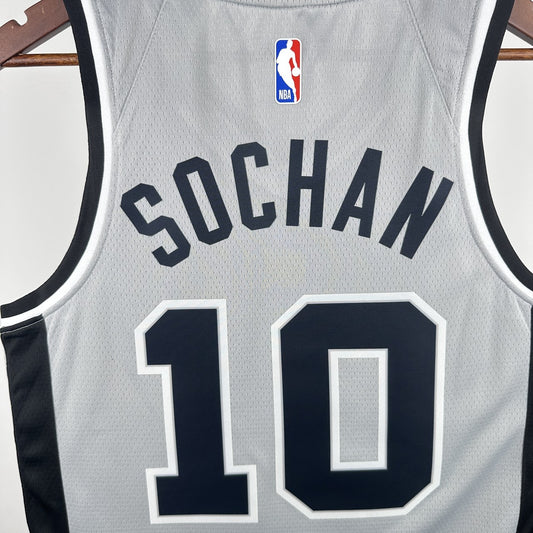 San Antonio Spurs Grey #10 SOCHAN NBA Season Jerseys 2021