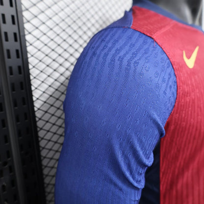 Barcelona Home Long Sleeve Player Football Jersey 2024/2025