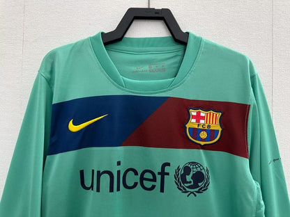 Retro Barcelona Long Away Green Football Jersey 2010/2011