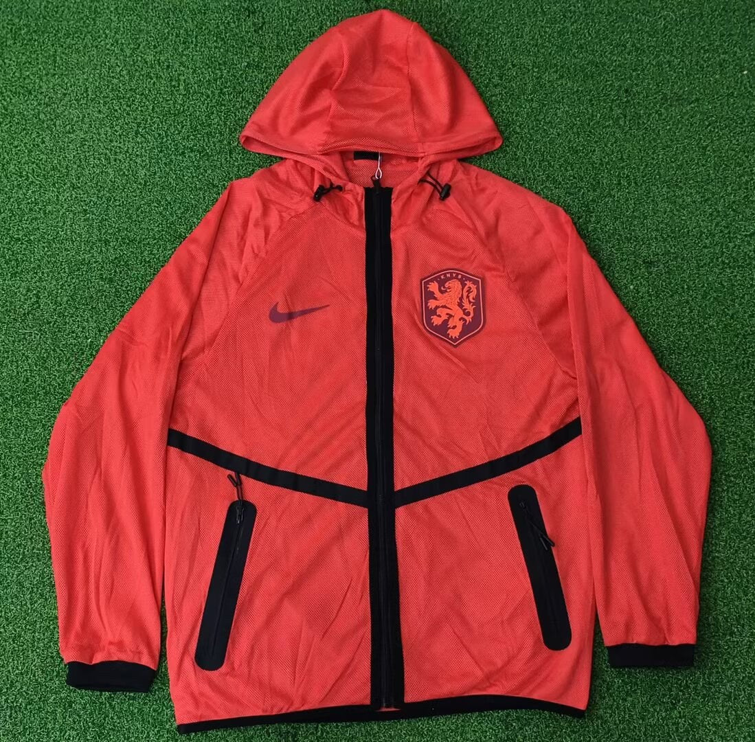 Netherlands Windbreaker Orange Football Jersey 2026/2027