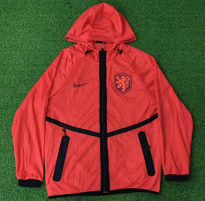 Netherlands Windbreaker Orange Football Jersey 2026/2027