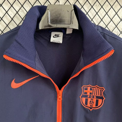 Barcelona Windbreaker Dark Blue Football Jersey 2025/2026