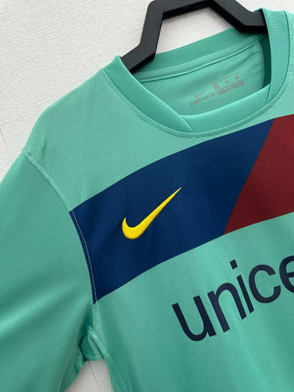 Retro Barcelona Long Away Green Football Jersey 2010/2011