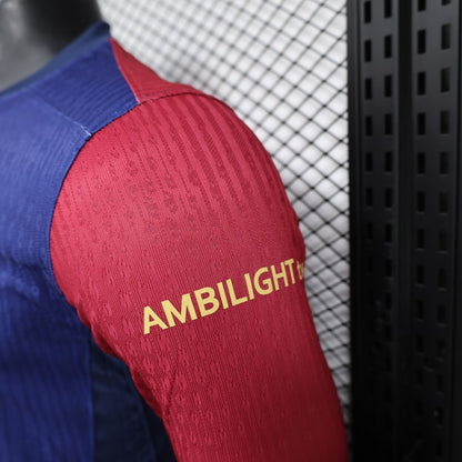 Barcelona Home Long Sleeve Player Football Jersey 2024/2025