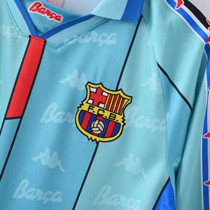 Retro Barcelona Away Long Sleeve Football Jersey 1995/1997