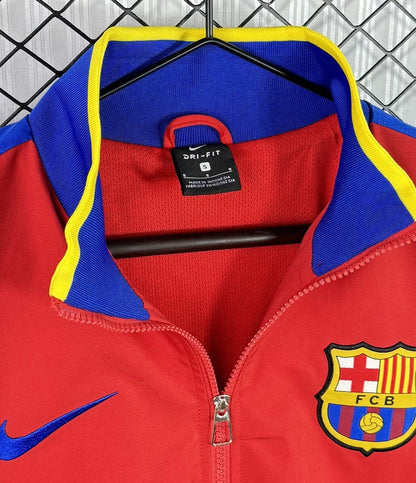Retro Barcelona Windbreaker Red Football Jersey 2010/2011
