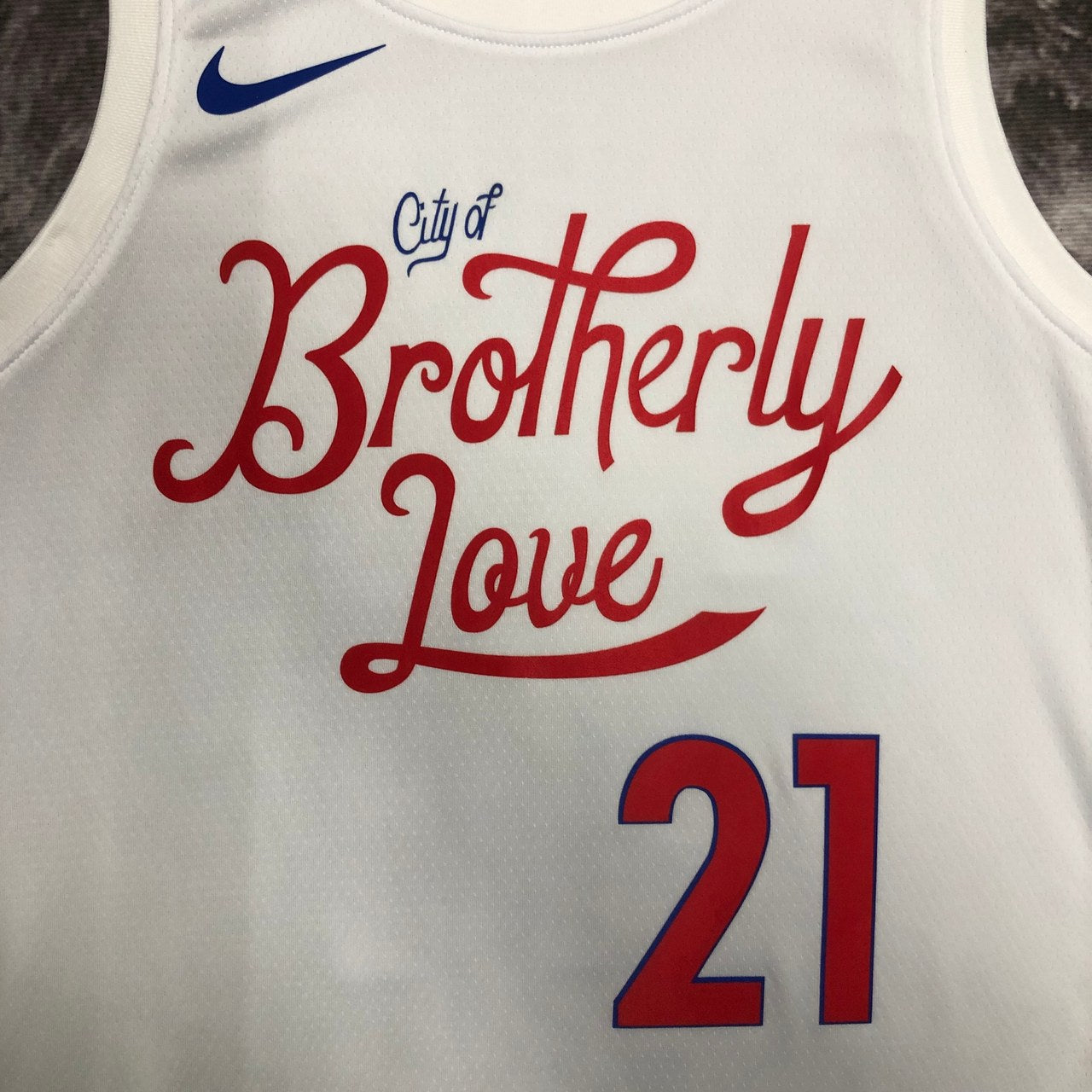Philadelphia 76Ers City Edition White #21 EMBIID NBA Season Jerseys 2023