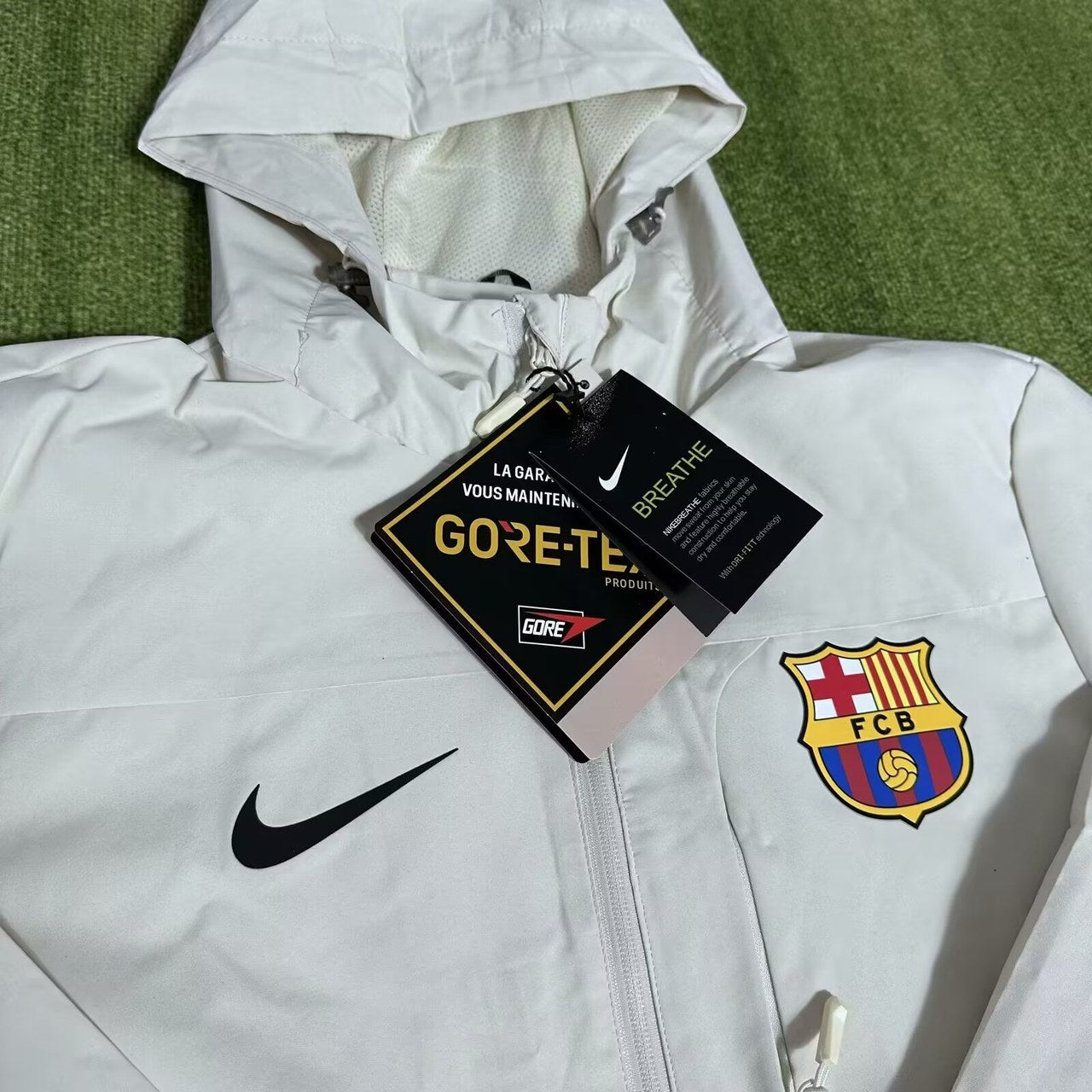 Barcelona Windbreaker Interchange Jacket Black White Football Jersey 2025/2026