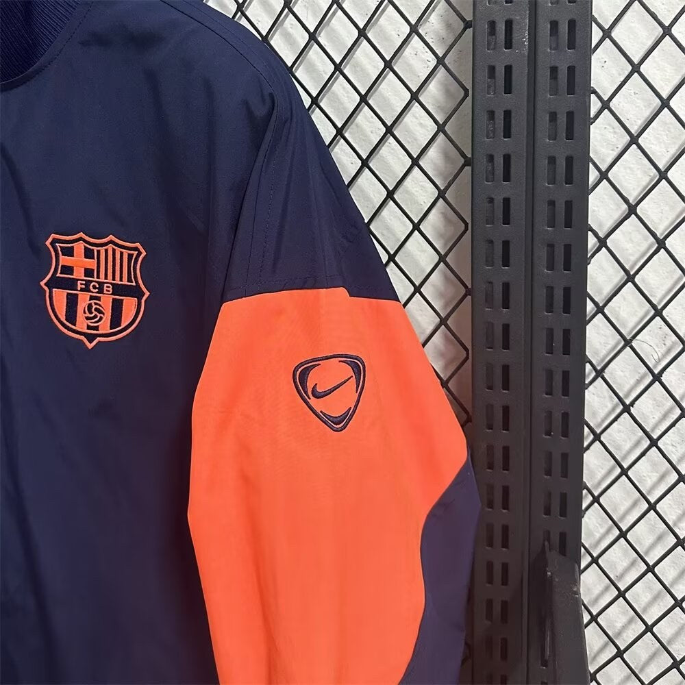 Barcelona Windbreaker Dark Blue Football Jersey 2025/2026