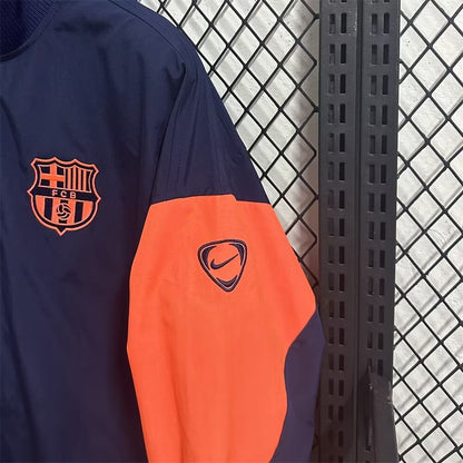 Barcelona Windbreaker Dark Blue Football Jersey 2025/2026
