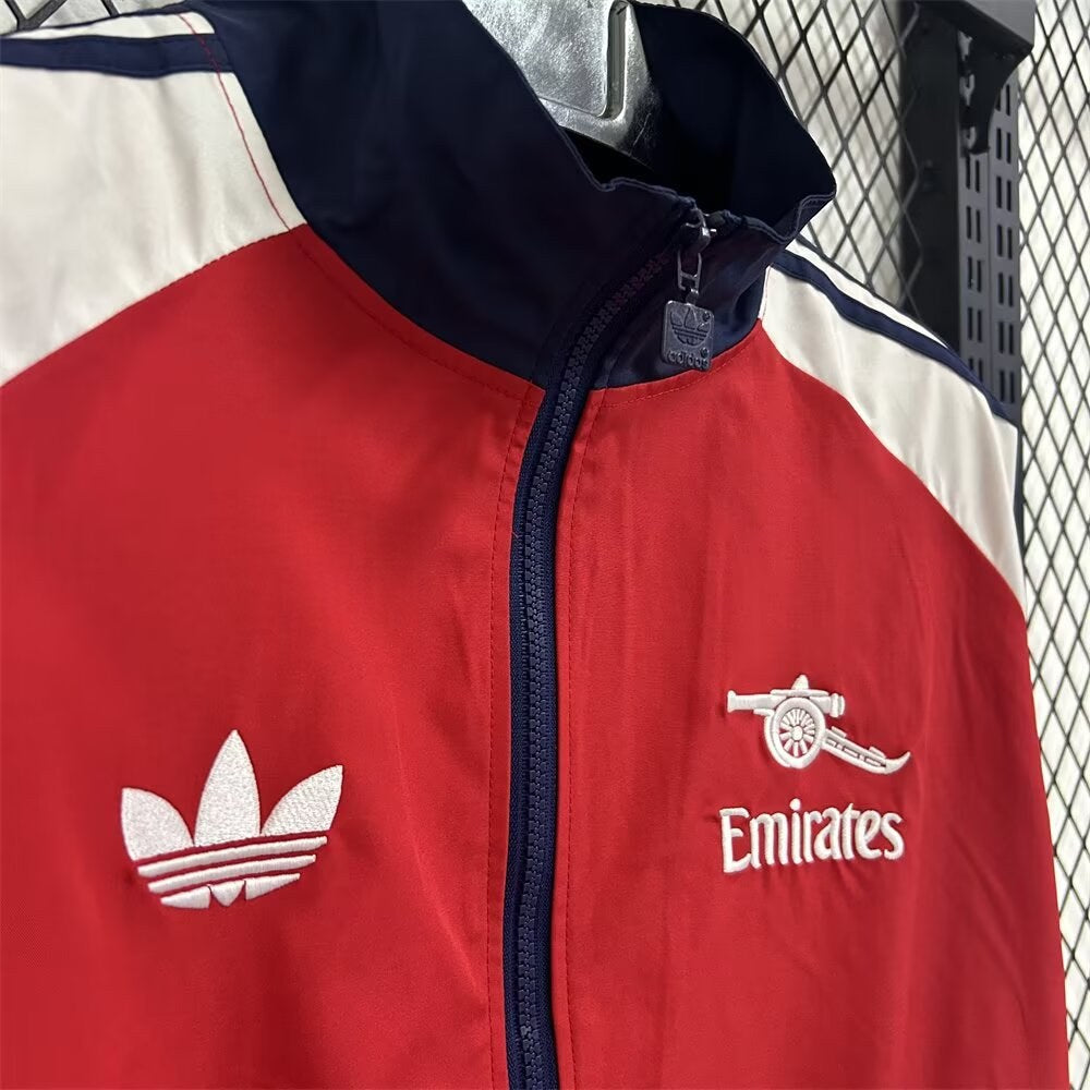 Cop Arsenal Windbreaker Waterproof White Red Football Jersey 2026/2027
