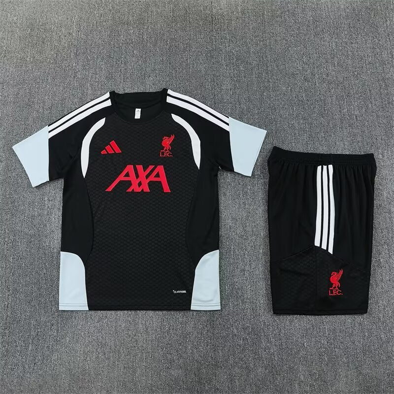Liverpool Training Fans Kits Black Football Jersey 2025/2026 (Kids And Man ) (16-2XL)