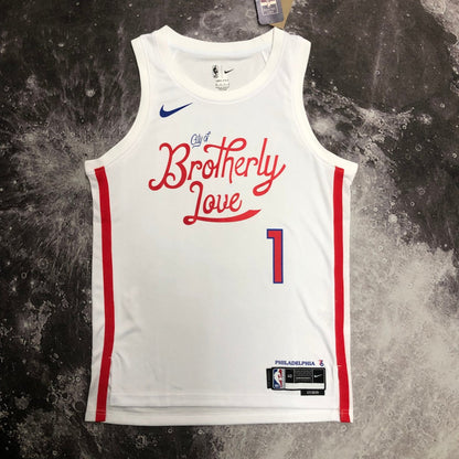Philadelphia 76Ers City Edition White #1 HARDEN NBA Season Jerseys 2023