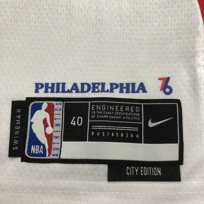 Philadelphia 76Ers City Edition White #0 MAXEY NBA Season Jerseys 2023