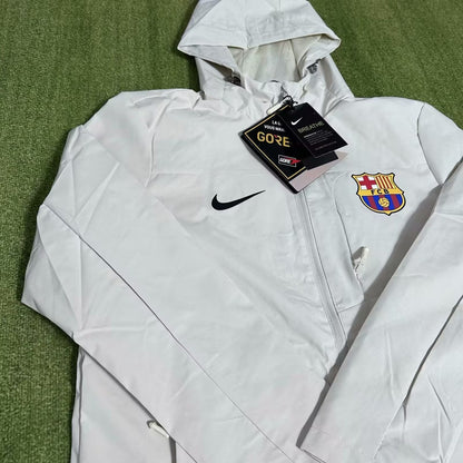 Barcelona Windbreaker Interchange Jacket Black White Football Jersey 2025/2026