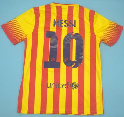 Retro Barcelona Away Yellow Football Jersey 2013/2014