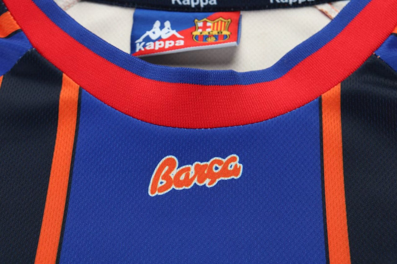 Retro Barcelona Away Kids Football Jersey 1997/1998