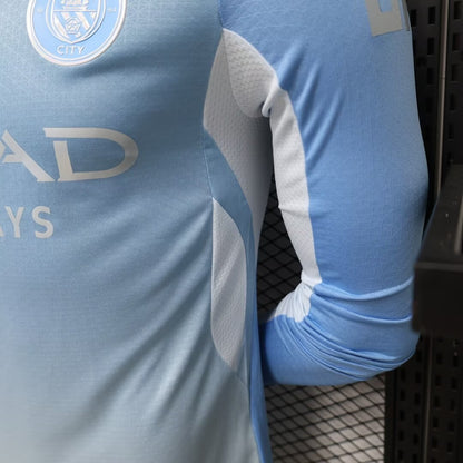 Manchester City Long Sleeve Home Player Football Jersey 2026/2027