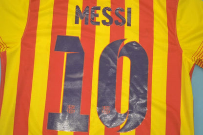 Retro Barcelona Away Yellow Football Jersey 2013/2014