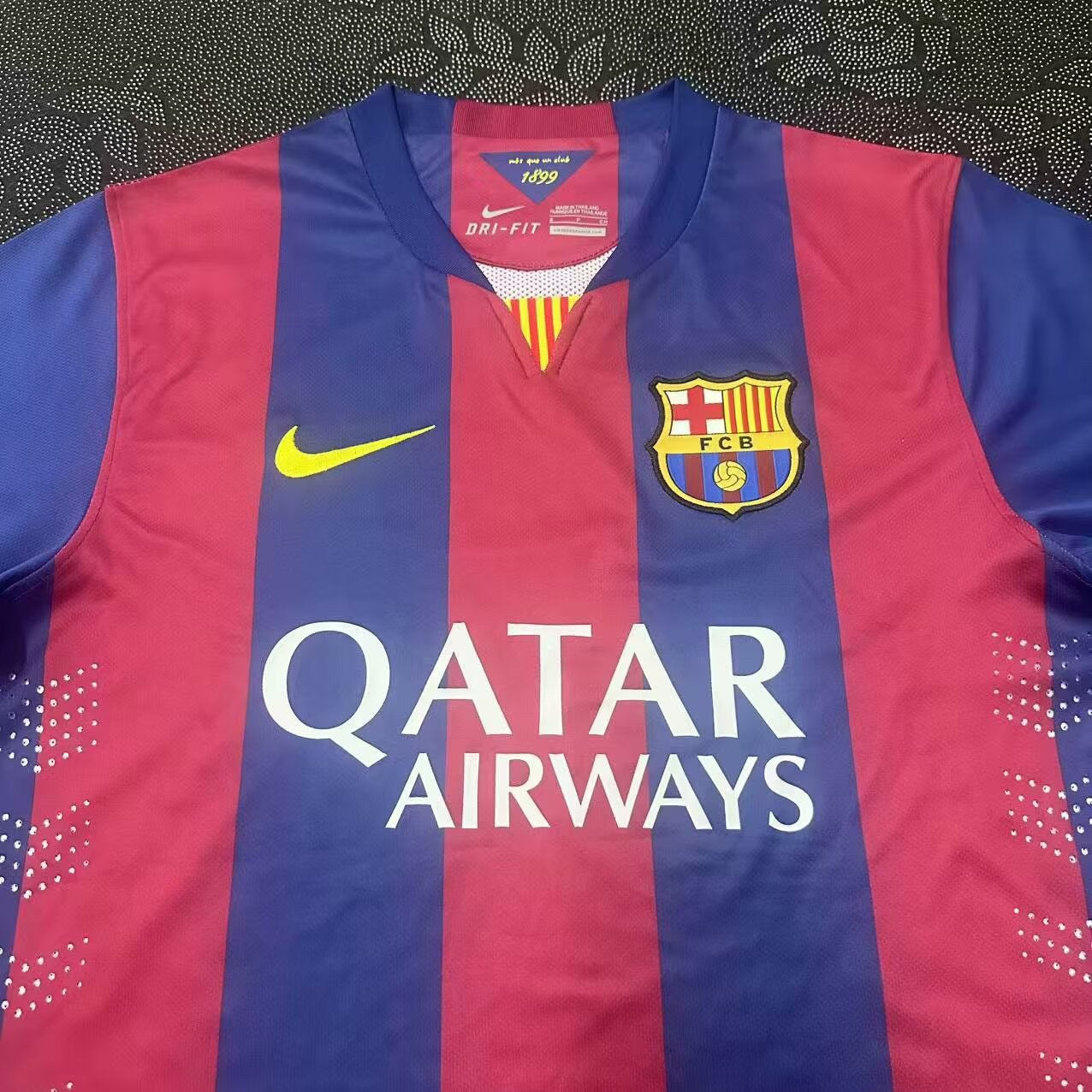 Retro Barcelona Home Kits Suit Football Jersey 2014/2015