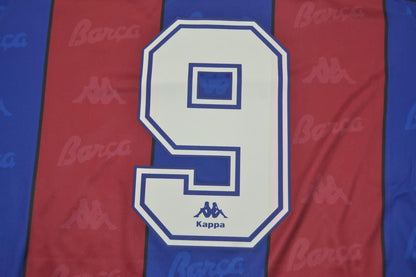 RONALDO # 9 Barcelona Home Red And Blue Retro Football Jersey 1996/1997