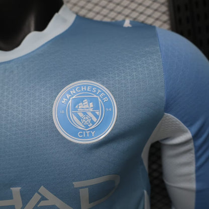 Manchester City Long Sleeve Home Player Football Jersey 2026/2027