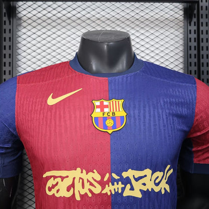 Barcelona Travis Scott Co Branded Version Special Edition Player Football Jersey 2025/2026