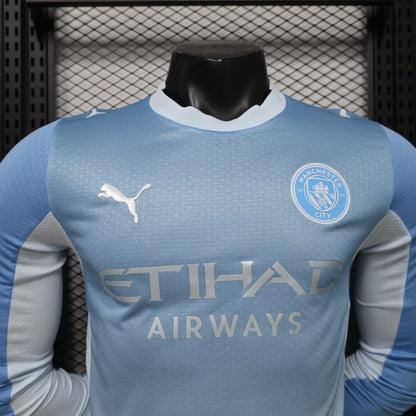 Manchester City Long Sleeve Home Player Football Jersey 2026/2027