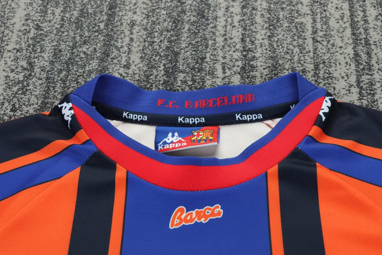 Retro Barcelona Away Kids Football Jersey 1997/1998
