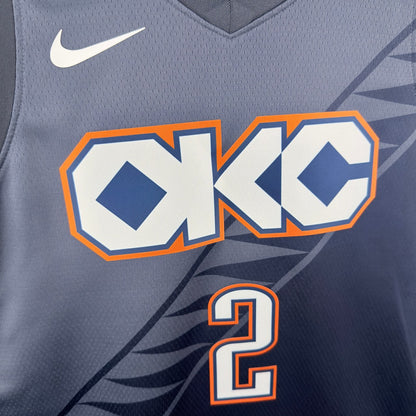 Oklahoma City Thunder Grey #2 GILGEOUS-ALEXANDER NBA Season Jerseys 2026