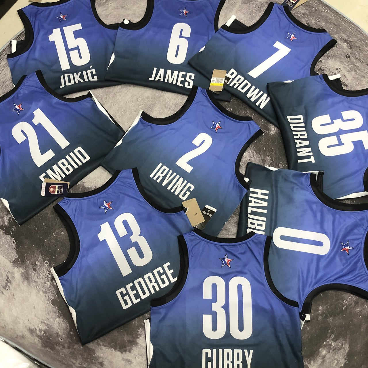 Philadelphia 76Ers Blue #21 EMBIID NBA Season Jerseys 2023 ALL-STAR