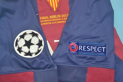 Retro Barcelona Long Home Football Jersey 2014/2015