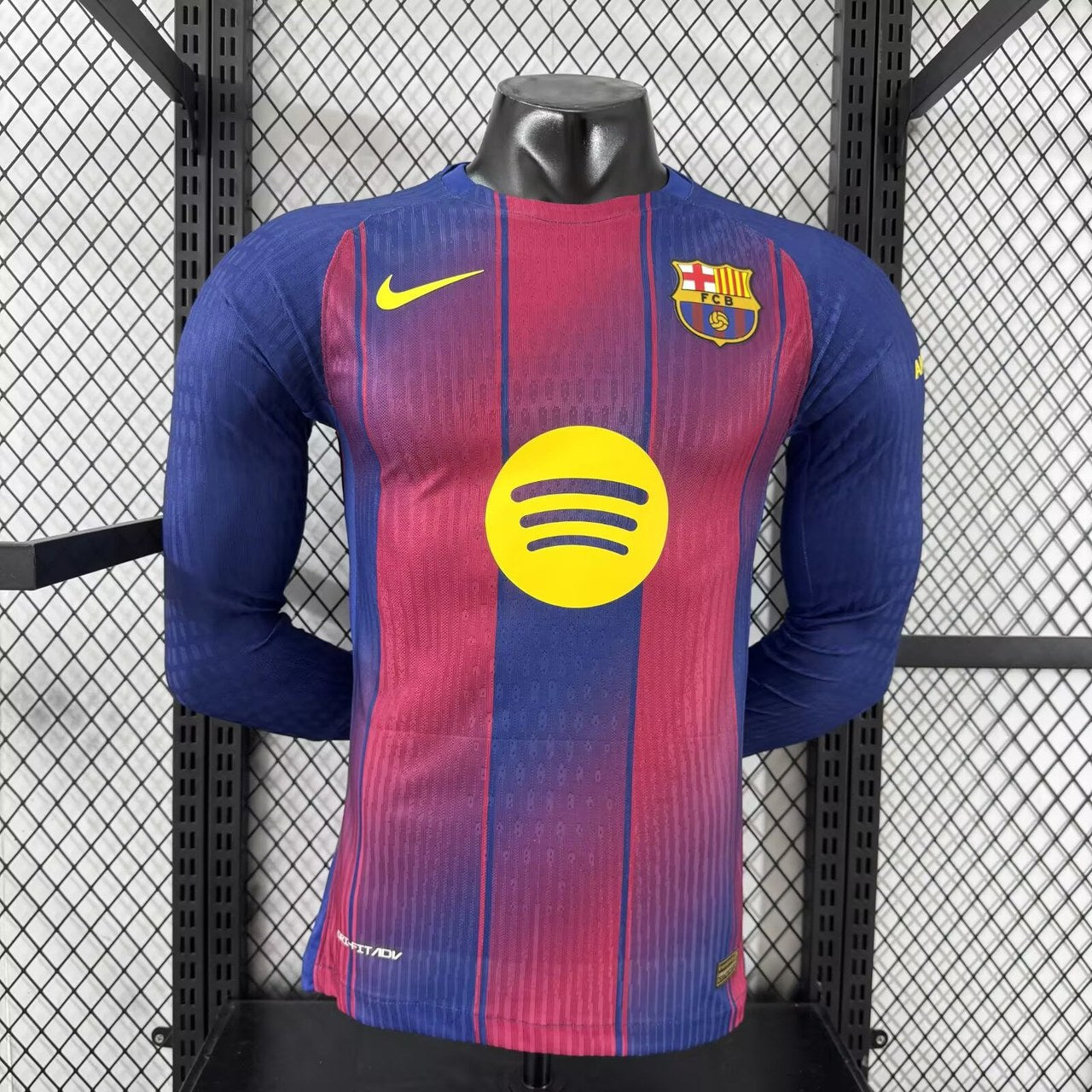 Barcelona Home Long Sleeve Player Football Jersey （可配广告 ）2025/2026