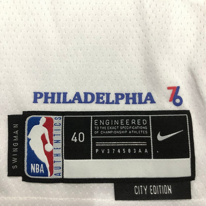 Philadelphia 76Ers City Edition White #21 EMBIID NBA Season Jerseys 2023