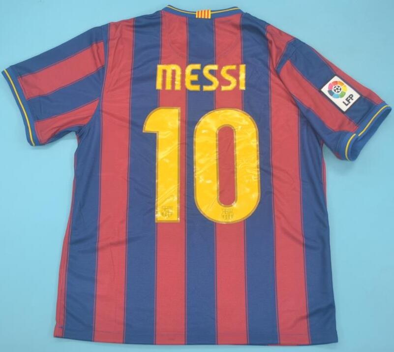 Retro Barcelona Home Long Sleeve Football Jersey 2009/2010
