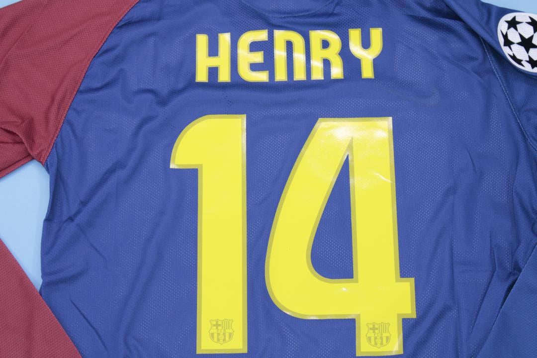 Retro Barcelona Home Long Sleeve Football Jersey 2007/2008