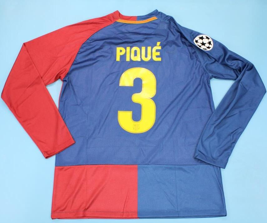 Retro Barcelona Home Long Sleeve Football Jersey 2007/2008