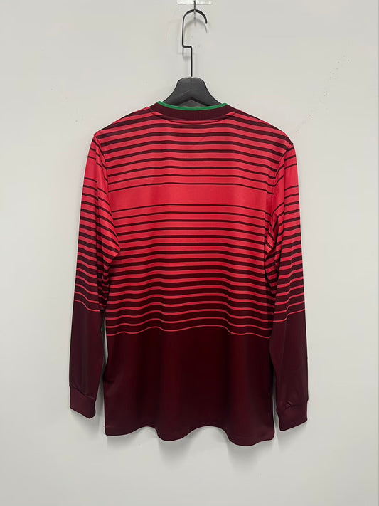 Retro Portugal Home Long Sleeve Fans Football Jersey 2014
