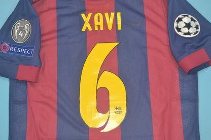 Retro Barcelona Long Home Football Jersey 2014/2015