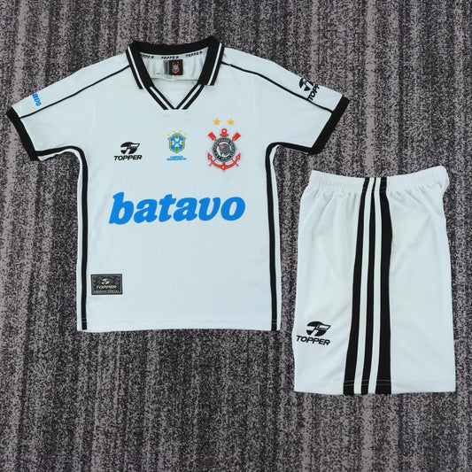 Retro Corinthians Away Kids Fans Football Jersey 1999/2000