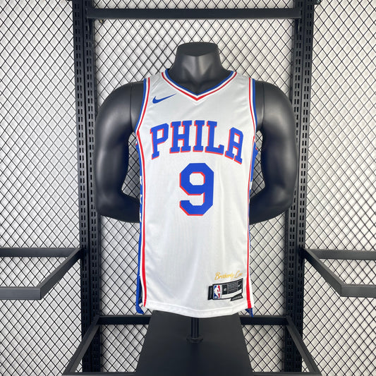 Philadelphia 76Ers Home White #9 OUBRE JR. NBA Season Jerseys 2023