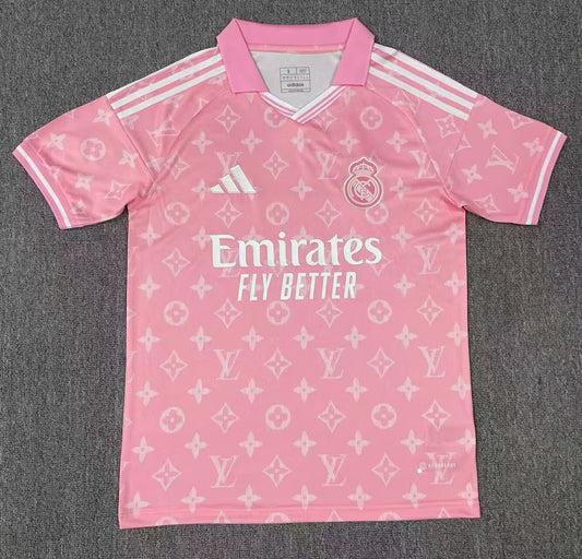LV Real Madrid Special Edition Pink Fans Football Jersey 2025/2026