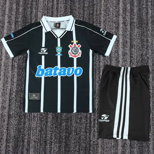 Retro Corinthians Away Kids Fans Football Jersey 1999/2000