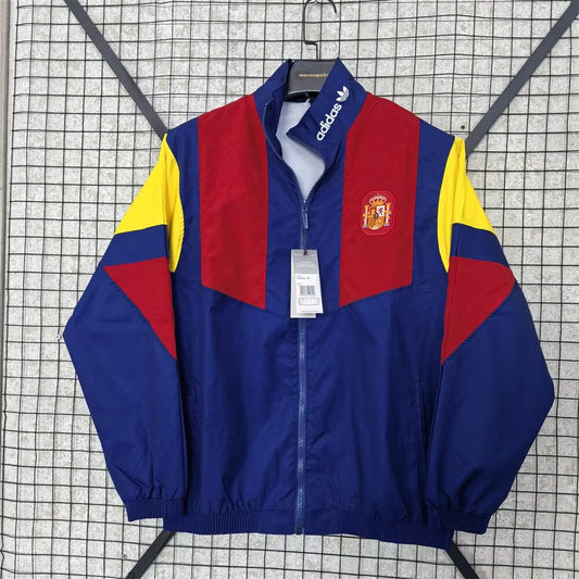 Spain Windbreaker Red Blue Windbreaker Jersey 2026/2027