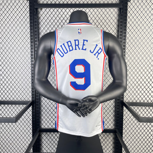Philadelphia 76Ers Home White #9 OUBRE JR. NBA Season Jerseys 2023