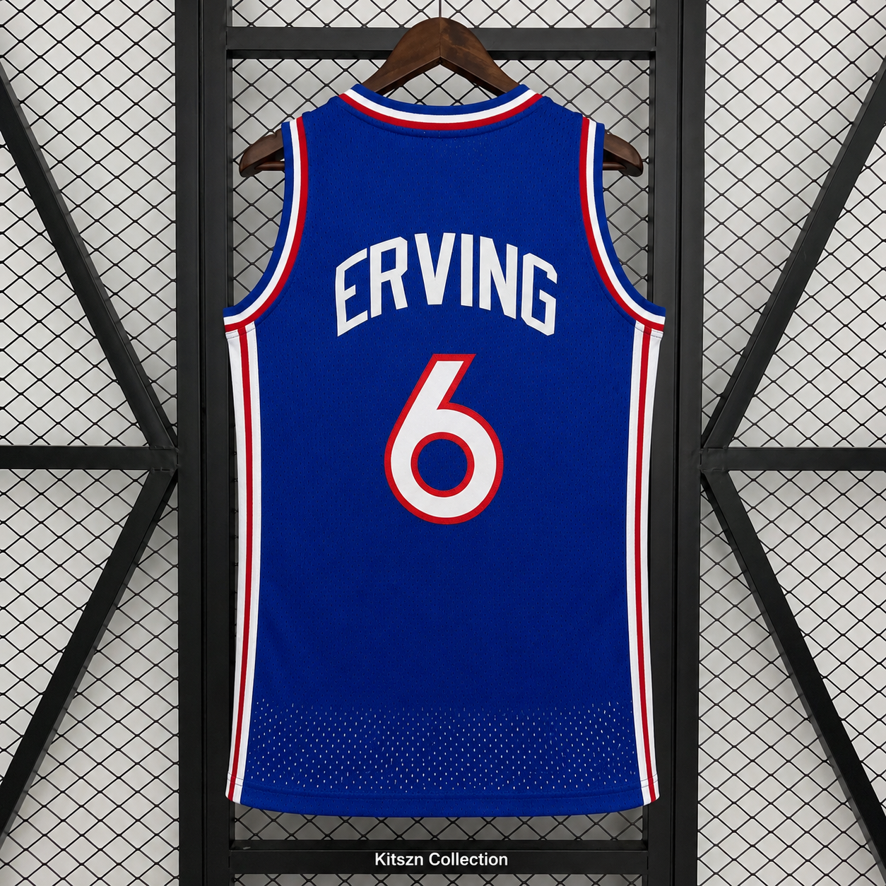 Philadelphia 76ers Away Jersey Blue #6 ERVING 1982-1983