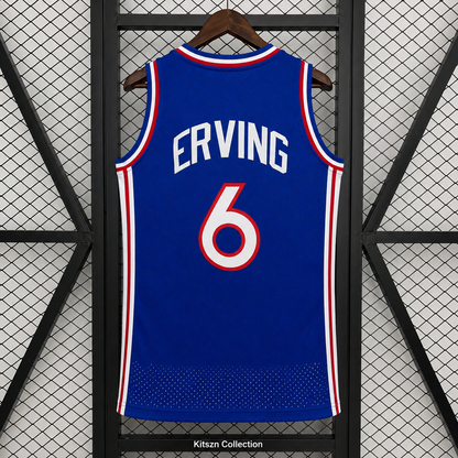Philadelphia 76ers Away Jersey Blue #6 ERVING 1982-1983