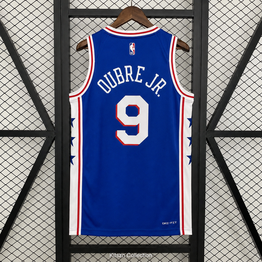 Philadelphia 76ers Away Jersey Blue #9 OUBRE JR. 2023