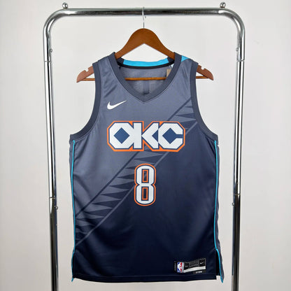 Oklahoma City Thunder Grey #8 WILLIAMS NBA Season Jerseys 2026